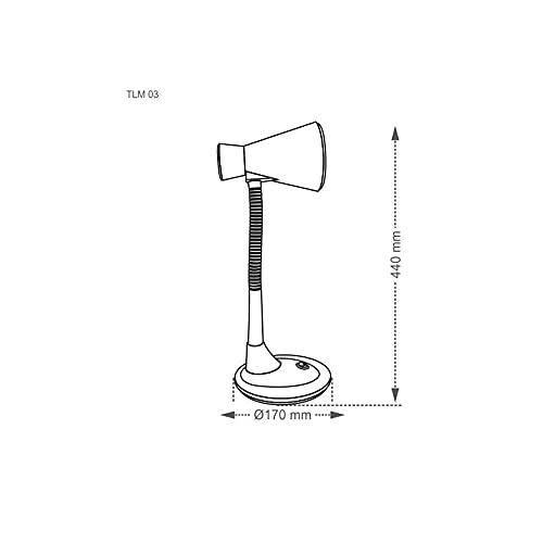 Luminaria Mesa E27 Taschibra TLM 03 Rosa 15.0 Produzida em plástico com soquete de porcelana, corpo da luminária articulável