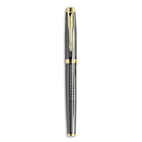Image of Venti Fountain Pen - Metal Luxury Pen, Schmidt Nib (Medium), Best Pen Gift Set for Men & Women, Professional, Executive, Office, Nice Pens,Return Gift (F109-Grey)