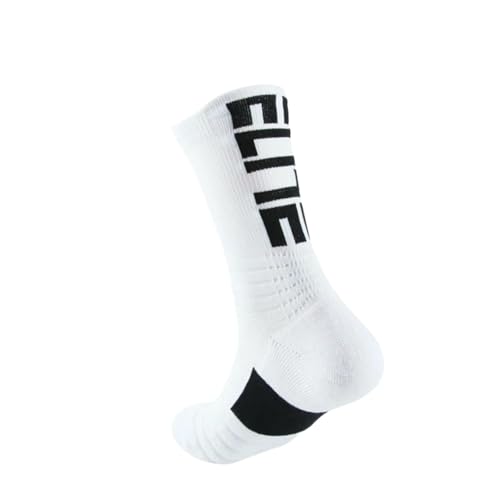 QNDUGJFER calcetín Calcetines Deportivos para Hombres, Calcetines Deportivos para Montar, Baloncesto, Correr, Calcetines Deportivos para Hombres-Blanco - 3-1 Pareja