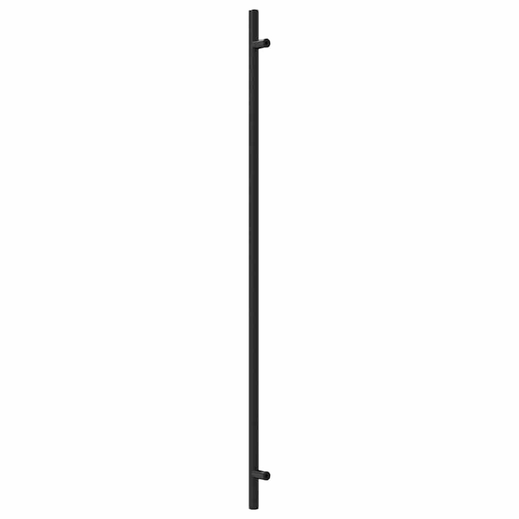 Möbelgriffe Schwarz Edelstahl 480 mm Lochabstand 10 Stück mit zuschneidbaren Schrauben für Schrank Schublade Kommode Küche Bad Büro Modern Vintage