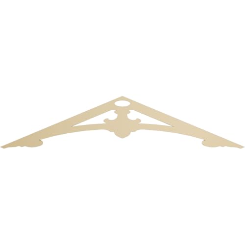 Ekena Millwork GPP060X013X100SLK Sellek Architectural Grade PVC Gable Pediments, 60"W x 12 1/2"H x 1"P (5/12) Pitch