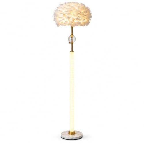 Image of Premium Decorative LED Floor Lamp & Glass Art Collection - Modern FlloNight Light - Unique Aesthetic Home Gift (Liora)