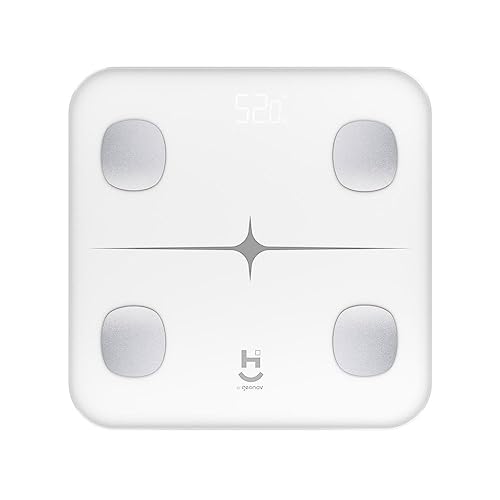Hi by Geonav Balança Inteligente com Bioimpedância, Bluetooth, 16 parâmetros, Aplicativo, Vidro Temp