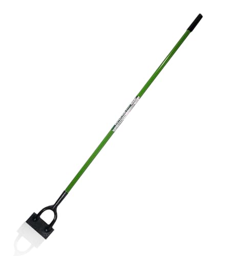 KHAPALWAK Carbon Steel Garden Dutch Hoe, Lightweight digging hoe, Long Handle Hoe Garden Tool for Planting Vegetables Farm, Weeding Loosening Soil, Ditching Digging, and Landscaping Non-Slip PVC Grip
