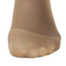 Image of Truform Short Length 20-30 mmHg Compression Stockings for Men and Women, Reduced Length, Closed Toe, Beige, Medium (Pack of 3)