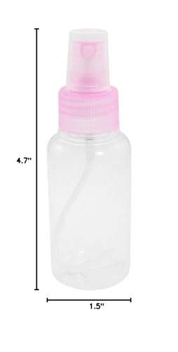 Botella de spray plástica 50 ml rosa transparente miniatura 2
