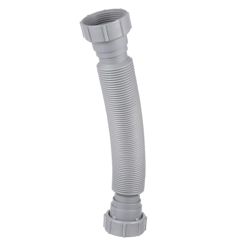 Homoyoyo Tubo Di Scarico Cucina Flessibile a Doppia Testa, Tubo Estensibile Per Lavelli Compatibile Raccordi Di Scarico