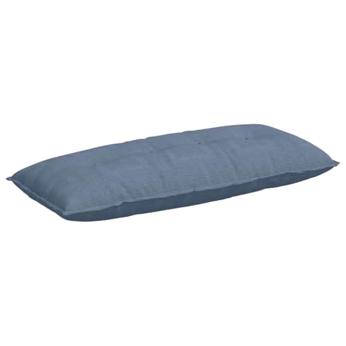 Coussin de dos déhoussable 120x50 cm en velours bleu roi - 3
