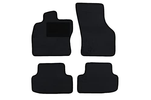 Tapis de Voiture Compatible avec Ford Fusion Type JU (Construction 2002-2012), Dura Graphite | 4 pcs. | Contour Marron