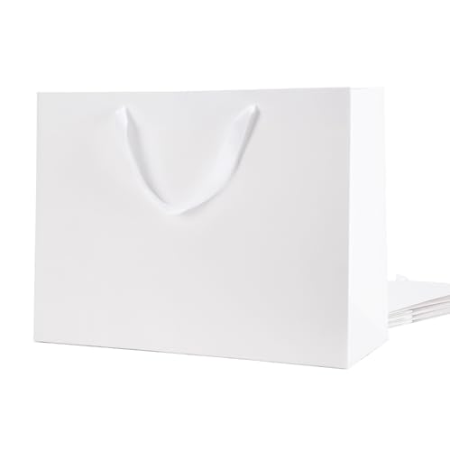 PKGMAGIC 4 Sacs Cadeaux Grand Format,Blanc, 40,64x15,24x30,48 CM