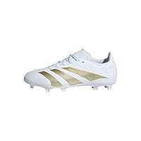 adidas Kids League Childrens Firm Ground Football Boots White/Gold/Beige 5 UK Child