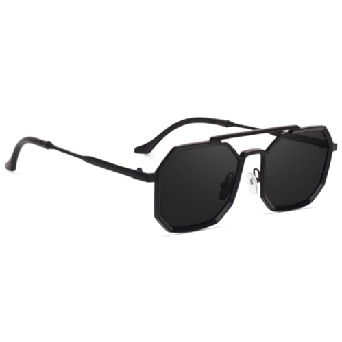 Image of IFLASH Vintage UV Protection Retro Square Metal Body Sunglasses For Men & Women