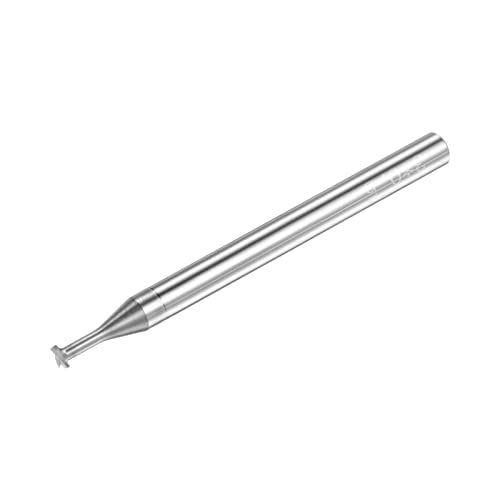 Image of HARFINGTON T Slot End Mill Milling Cutter 3mm Cutting 0.5mm Depth 4mm Shank Solid Carbide 4 Flutes for Aluminum Copper Zinc Alloy