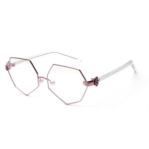 Lunettes œil de chat rétro rose transparent : accessoire de bureau chic