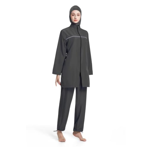 Maillot de bain burkini musulman complet manches longues et pantalon de bain modeste XL
