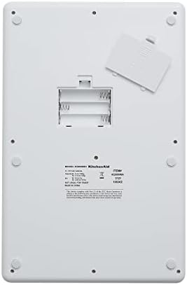 KitchenAid KQ909 Dual Platform Digital Kitchen and Food Scale, 11 pound capacity and Precision 16oz capacity, White with Stainless Steel