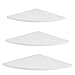 Clauking - Scaffale angolare da parete, galleggiante, per soggiorno, camera, set di 3 mensole angolari sospese, in PVC, design moderno, per ufficio, cucina, bagno