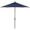 Treasure Garden 11-Foot Model 812 Deluxe Auto-Tilt Market Umbrella with Bronze Frame and Sunbrella Fabric Navy with Double Wind Vent ee