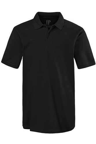 JP 1880 Herren große Größen Übergrößen Menswear L-8XL bis 8XL, Poloshirt, Oberteil, Knopfleiste, Hemdkragen, Pique, schwarz 4XL 702560130-4XL