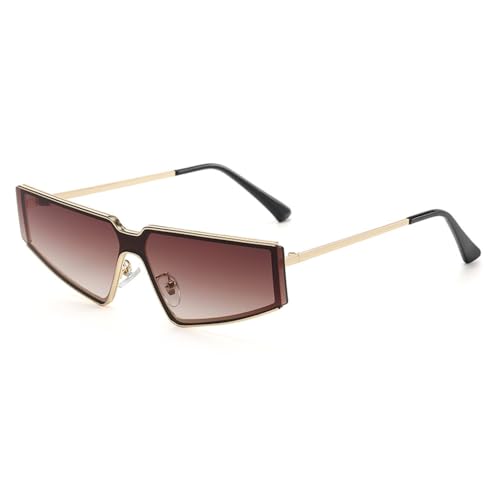 Lunettes de soleil rectangulaires avec protection UV400 totale monture métal