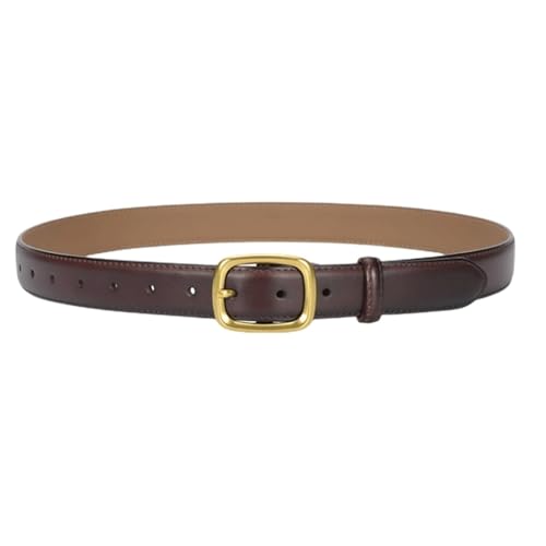 Belts for women, Waist Belt Women's Waist Belts Alloy Pin Buckle Belts Casual And Versatile Vintage Leather Jeans Belt Adjustable(Coffee2)