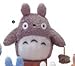 Totoro : Totoro Gris "Fluffy" Taille M - 23 cm