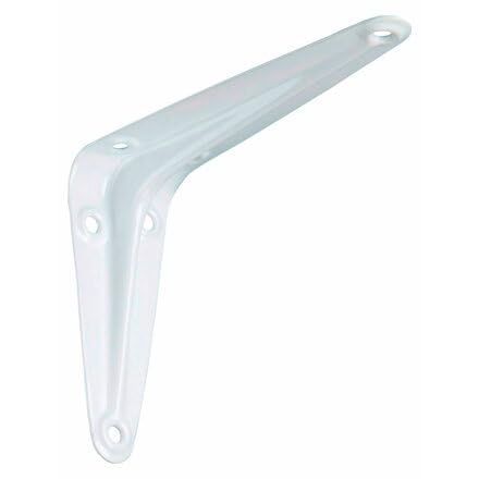 240 supporti per mensole in acciaio bianco 150 x 125 mm