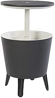 XODO STORE Tavolino Portaghiaccio KETER in Resina con Piano rialzabile Cool Bar, Colore Grigio