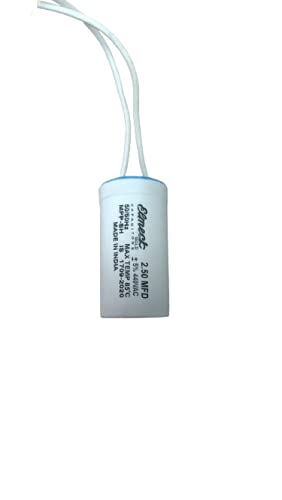 Image of elmeck gold 2.5 mfd Fan Capacitor (Colour - White) (Pack of 3