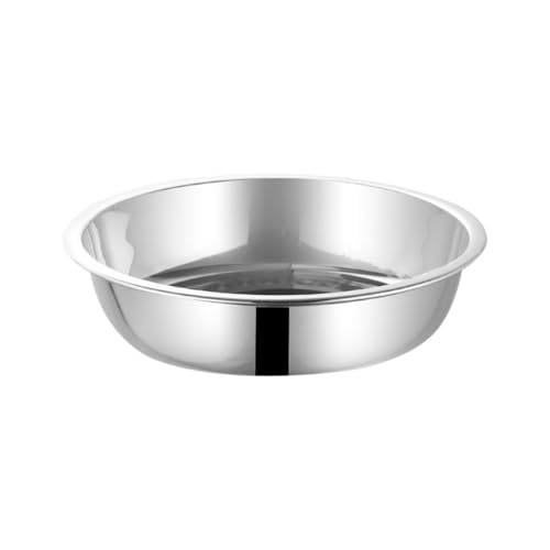 ABOOFAN Plato de Acero Inoxidable 304 de 20 CM Bandeja para Servir y Plato de Comida Resistente Superficie Lisa y Fácil de Limpiar Adecuado para Cocina Doméstica y Restaurante