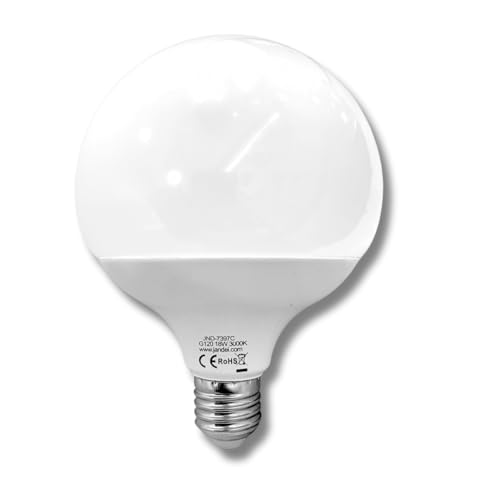 Jandei - Bombilla LED Globo 270, G120, Rosca E27, 18W (equivalente a 140W) 3000K luz Blanca Cálida, 1800 Lúmenes. Perfectos para salones, pasillos, cocinas, dormitorios, oficina. Ahorro de energía.