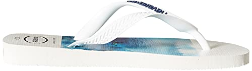 Chinelo Hype, Havaianas, Masculino, Branco/Branco/Azul, 41/42
