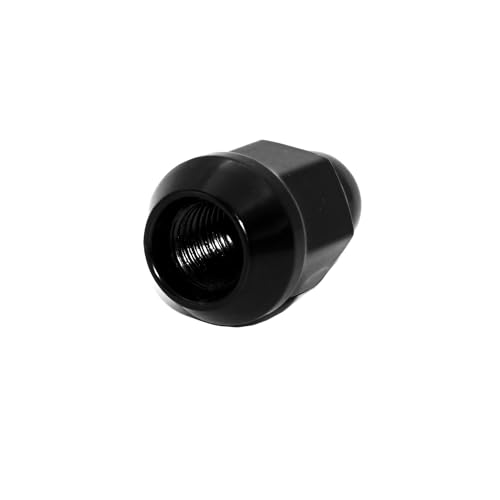 Image of 20pcs Black M12x1.5 Closed End Bulge Acorn Lug Nuts, 1.4 inch Length Cone Seat 19mm Hex