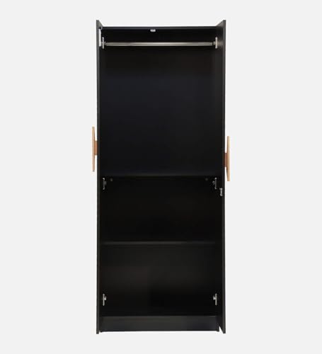 Image of Mintwud Pepperfry Engineered Wood Wardrobe with 2 Doors Storage, 1 Mirror and 1 Hanging Rod | Wooden Almirah Cupboard for Clothes Storage Organizer for Living Room Home Furniture (Wenge Finish)