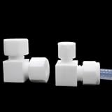 1pcs PTFE Elbow Joints - High-Temperature Resistant L-Shaped Right-Angle Joints for Industrial Applications(9.525mmx12mm)