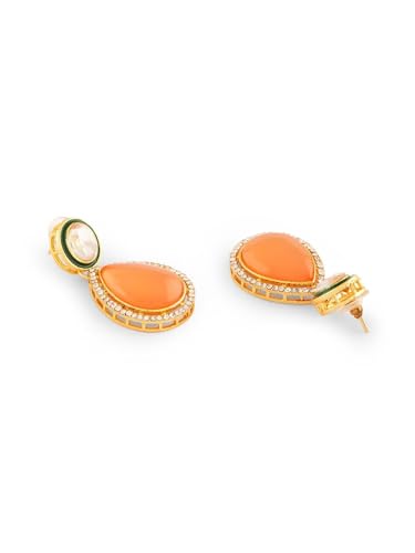 Juego de joyas Meenakari DMZ-2802 de latón con diamantes austriacos S 4