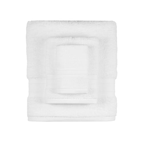 Trident Soft Comfort Air Rich Towels for Bath, 100% Cotton Towel, Super Soft, Highly Absorbent, 6 Pieces Towel Set, 500 GSM - White