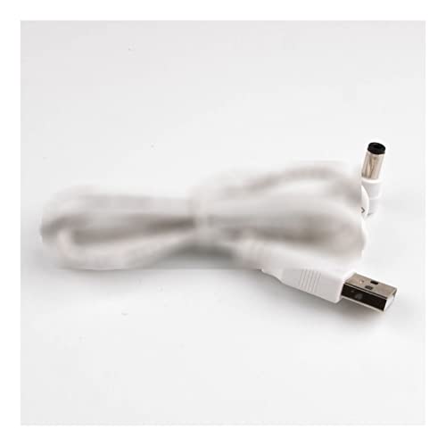 EVURU USB to DC Power Plug USB Convert to DC5.5 * 2.5mm/DC5.5 * 2.1mm Angled USB L Shape Dark Right Angle Jack with Cord Connector Cable (Size : 1M, Color : Beige)