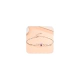 FUELEGO Vanlentine's Heart Bracelets For Women, Adjustable Chain Bracelets With Crystal Eternity Bangle Bracelets Jewelry Bracelets Sale Items Open Box Deals Prime Clearance Today Prime