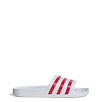 adidas Unisex Adilette Aqua Slides Sandal, Ftwr White/Team Colleg Red/Ftwr White, 42 EU
