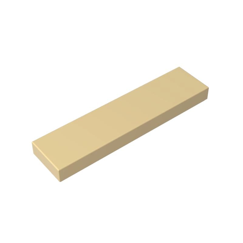 Gobricks 2431 Foundation Plate Tile 1x4 with Groove 50 Pieces GDS-563 Compatible with Lego Building Blocks Color:Tan โ image 1