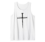 Jesus Cross Three Nails Christian Vintage Tank Top