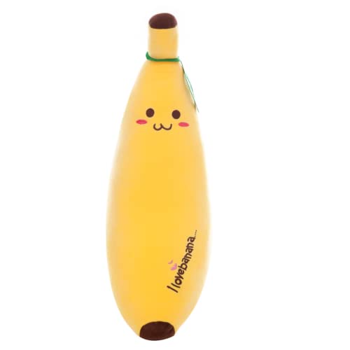 Zinsale Banana Plush Toy Hugging Long Comfortable Soft Fruit Shaped Cuddle Pillow for Home Bedroom Dorm Decor (20 inch)