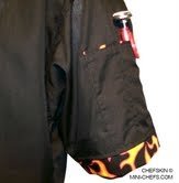 Chefskin Chef Jacket Flames Short Sleeve Black Super Lightweight Cool Fresh And Free Beanie Hat The Best Gift For Your Chef, Cook, Etc #TOP2