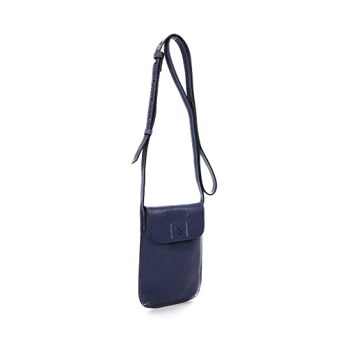 Abbacino Bolso para el móvil de mujer en piel azul Azul