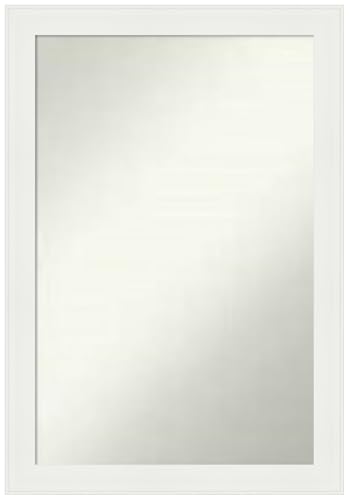 Amanti Art White Wall & Bathroom Mirror for Over Sink, 32x22 Small Mirror