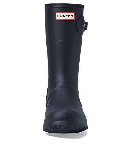 Hunter Original Women's Short Waterproof Rain Boots (Black, Tri Color Logo, Us Size 8) #TOP1