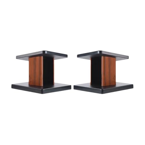 YNYNカラオケスピーカースタンド、スピーカー台・スタンド スピーカースタンド サラウンドサウンドシェルフフロアシェルフ無垢材のオーディオサポート、 ペア、防振 木製 本棚 ボックス シェルフ (15cm,イエローローズウッド)