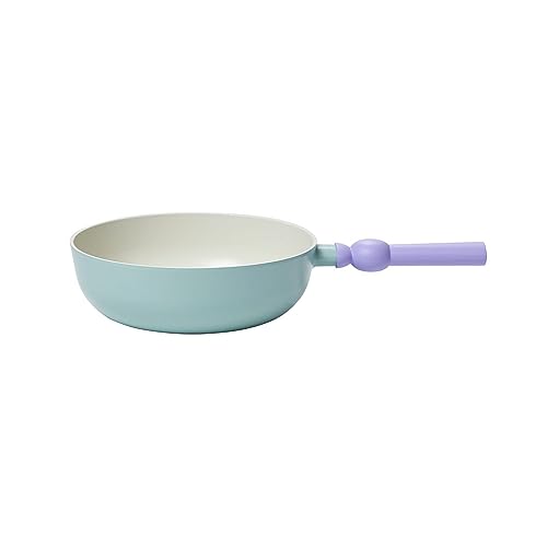 Wok de aluminio fundido Neoflam 9 pulg verde menta miniatura 2