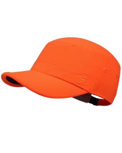 Image of GADIEMKENSD Stretch Army Cap Cadet Military Hats Flat Top Baseball Cap Short Bill Breathable
